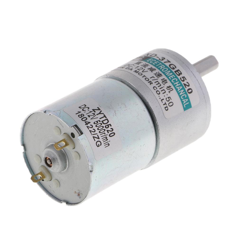 XD-37GB520 DC12V 10W 50RPM Micro Gear Motor High Adjustable Speed