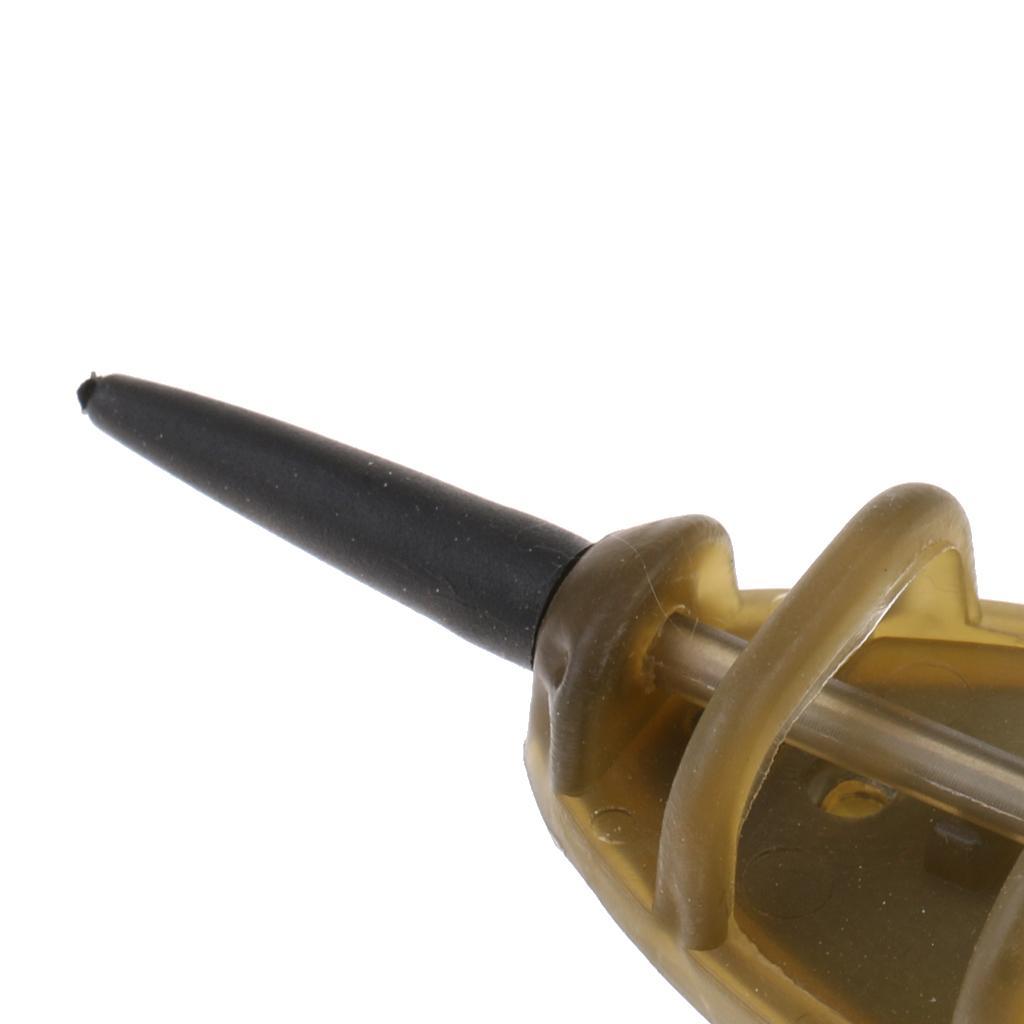 3Pcs Inline Method Feeder Set Carp Fishing Tackle Bait Cage with Lead Sinker