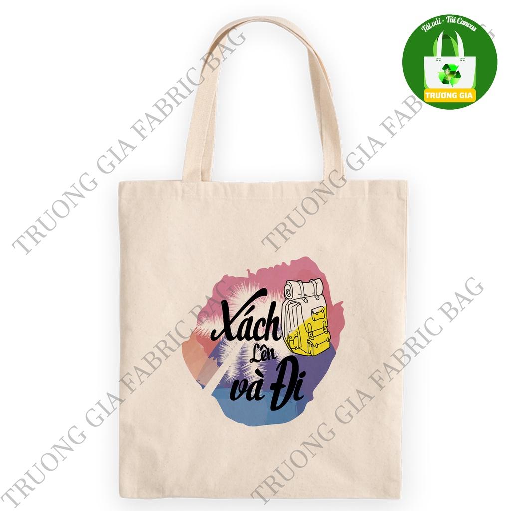 TúI tote canvas Be in hình Summer không khóa kéo 26cmx33cm Trương Gia Túi Vải - Túi Canvas