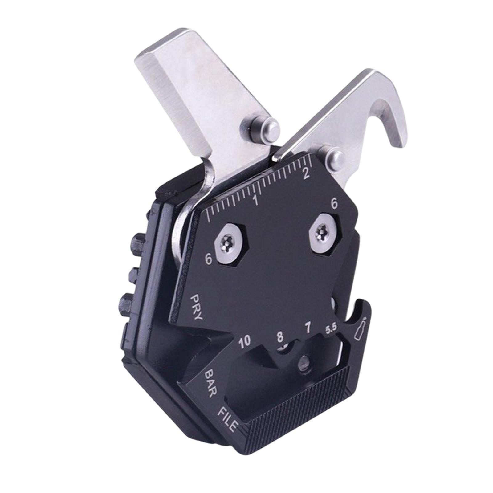 Multitool Card Keychain Pocket Tool Aluminum Alloy Screwdriver Seat Belt Cutter Ruler Useful Keychains Key Chain Tool Set for Hiking Fishing