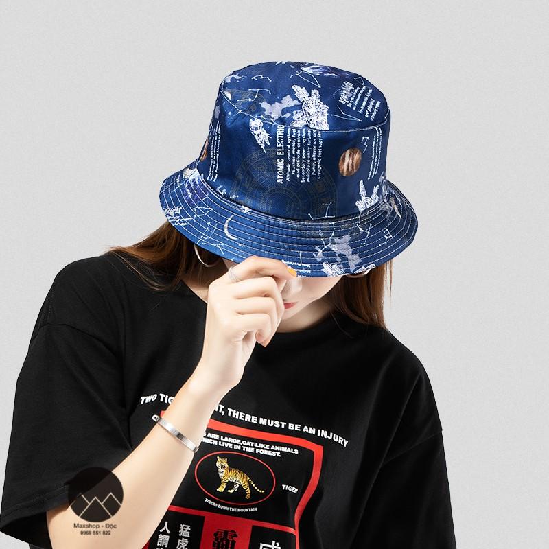 Mũ bucket nón 2 mặt phong cách ulzzang họa tiết Galaxy