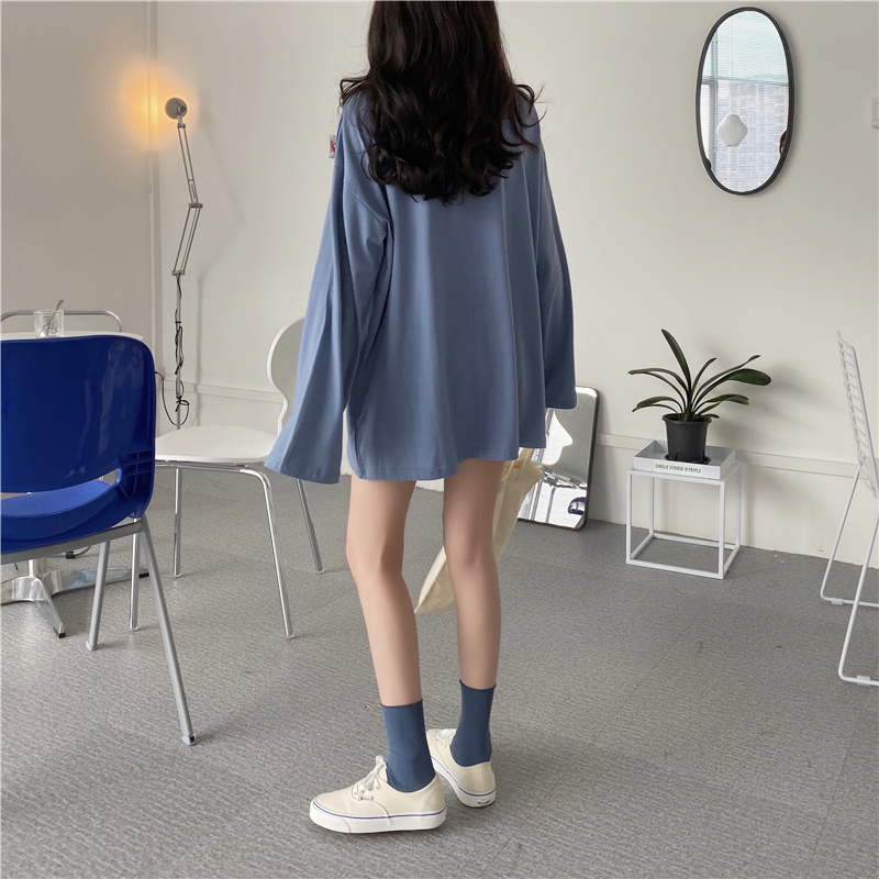 Áo Thun Unisex Phom Rộng Tay Dài Màu Trơn Cho Cả Nam Và Nữ - MSP T26