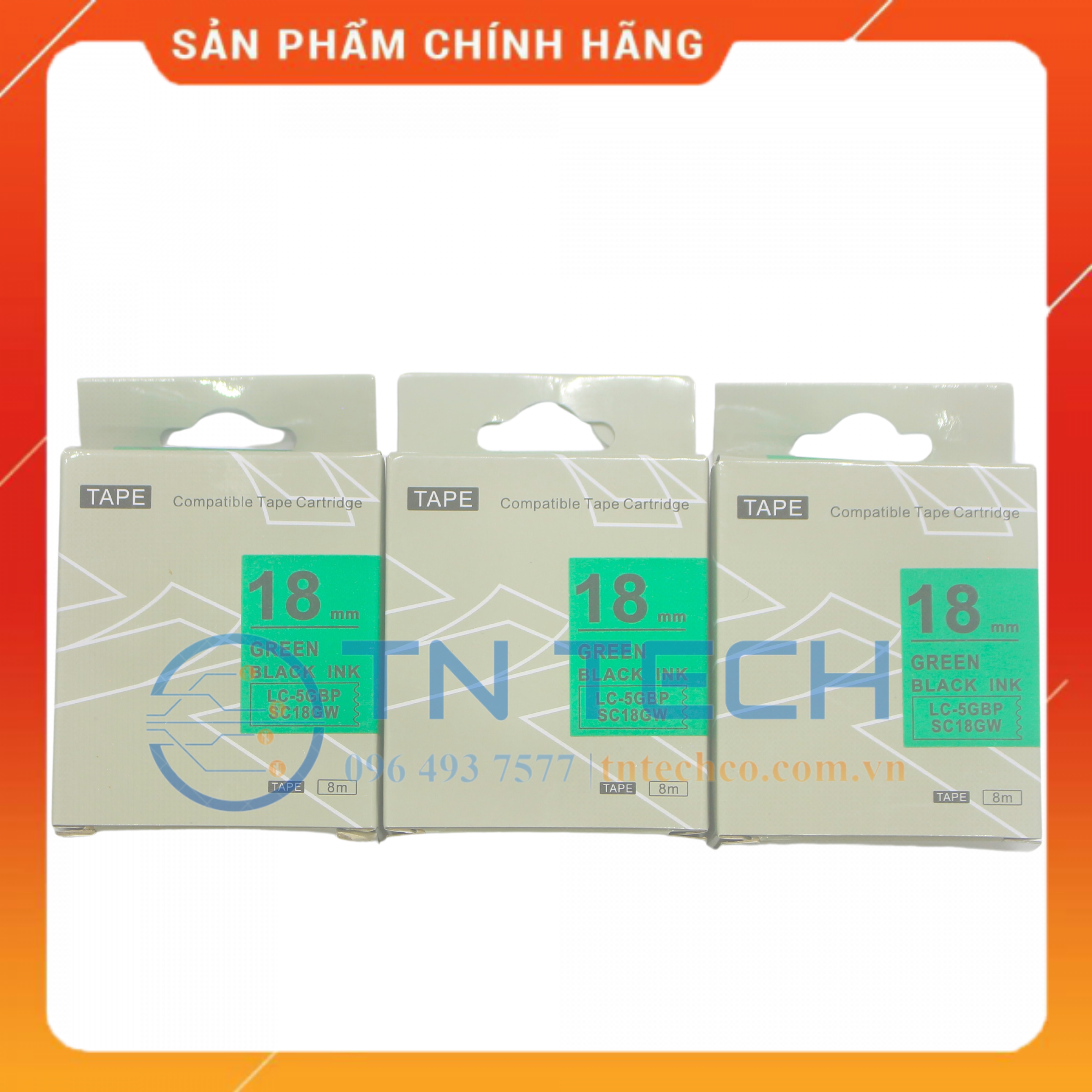 NHÃN IN TEPRA-EPSON LC-6GBP (SC24GW) – CHỮ ĐEN NỀN LÁ 24MM X 8M [Hàng nhập khẩu]