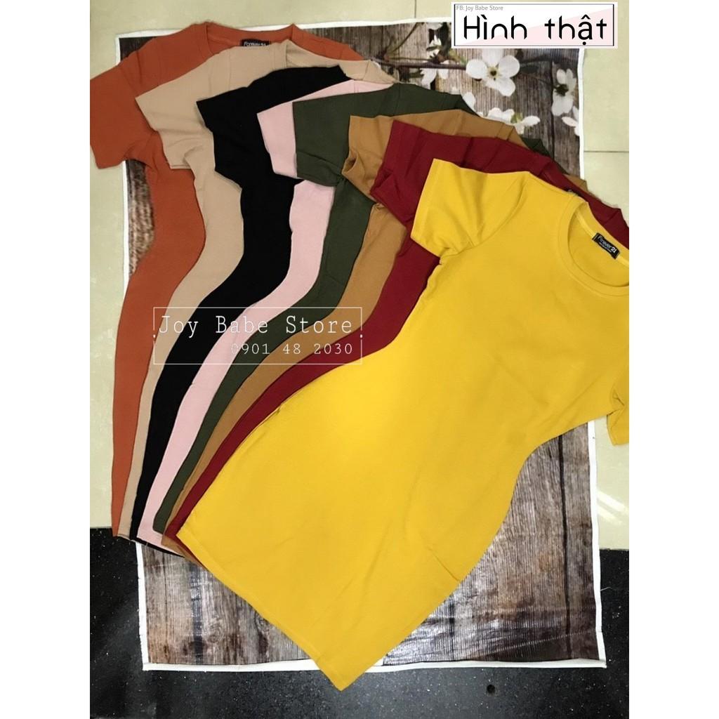 Đầm body nữ basic JOY BABE  thun ôm đẹp hack dáng, co giãn 4 chiều tốt, đầm ngắn cổ tròn thời trang DAM 1