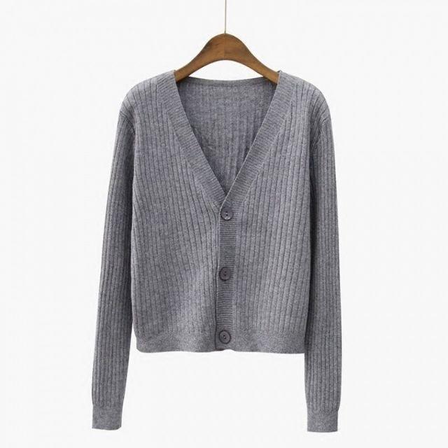  Áo len cardigan cổ tim cài cúc (hàng nhà máy Quảng Châu)