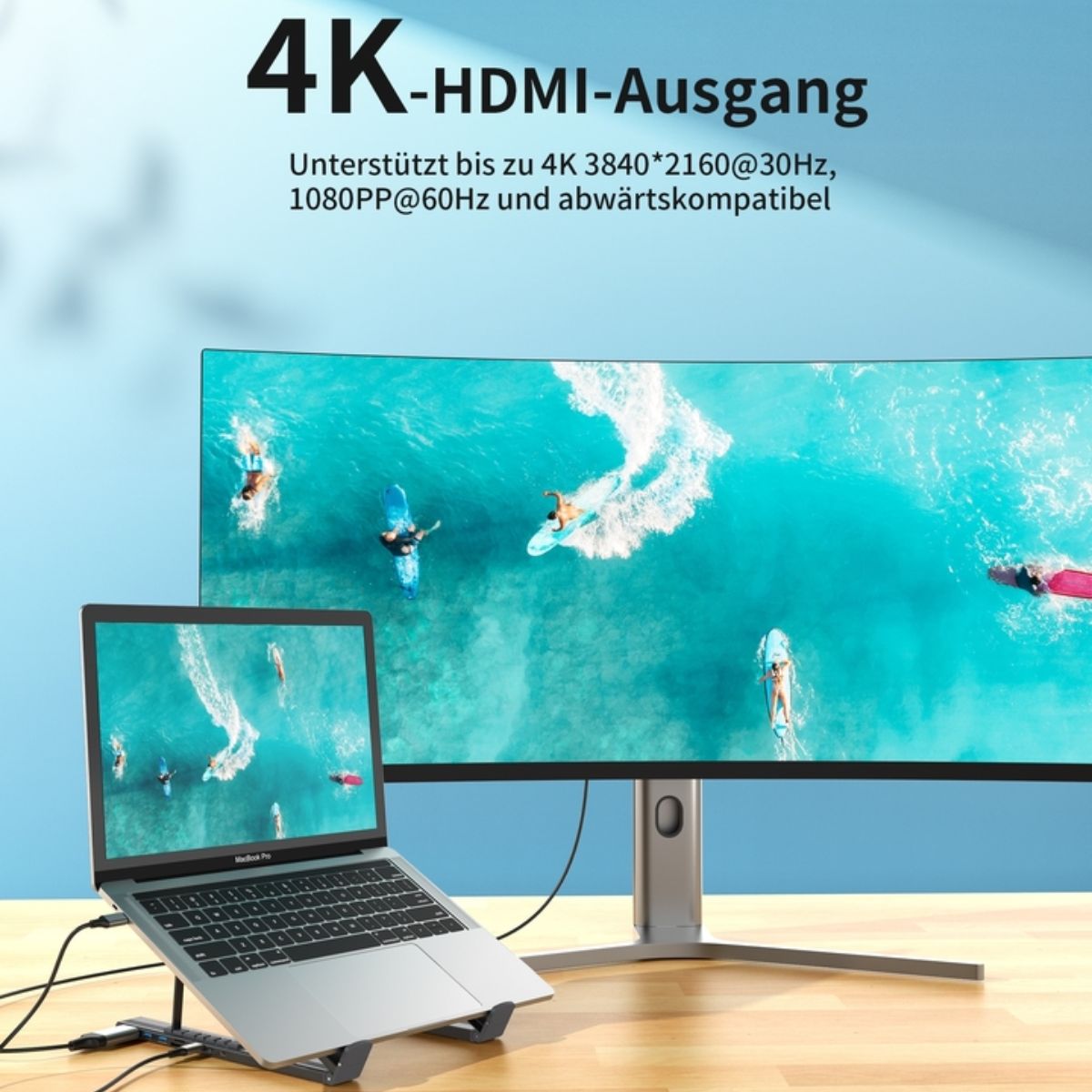 Giá đỡ tích hợp hub chuyển đổi 7 in 1 Choetech M48 đa năng (hàng chính hãng)