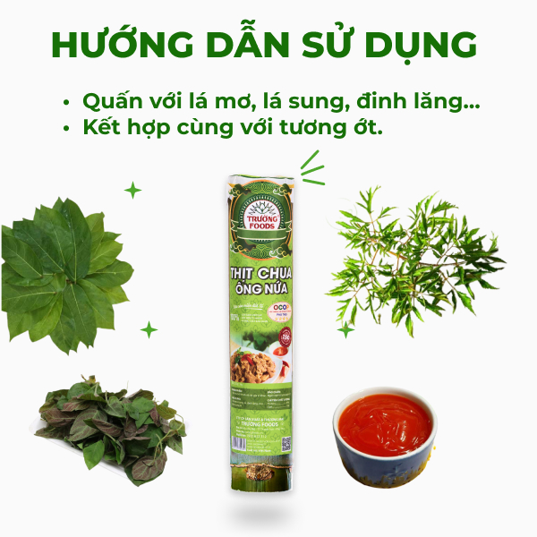 Combo 3 Thịt Chua Ống Nứa Truyền Thống Trường Foods 180g/Ống