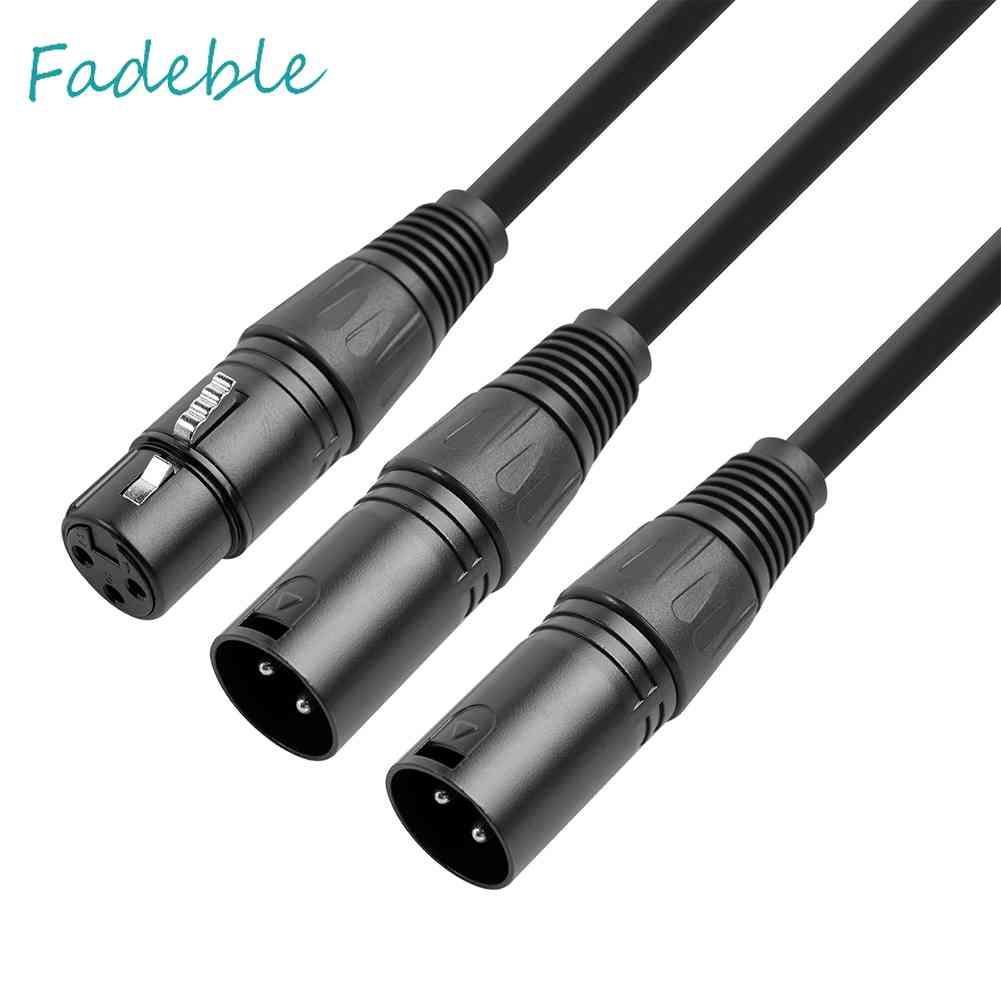 Cáp Chia 3 Pin XLR Sang XLR KéP HìNh Chữ Y 50cm - MàU Đen