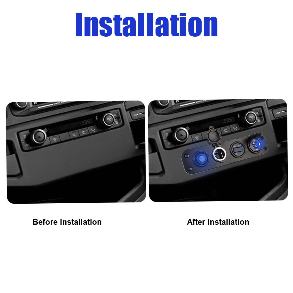 Tẩu sạc hai cổng USB QC 3.0 chống nước chống bụi cho xe hơi/xe tải/tàu thuyền