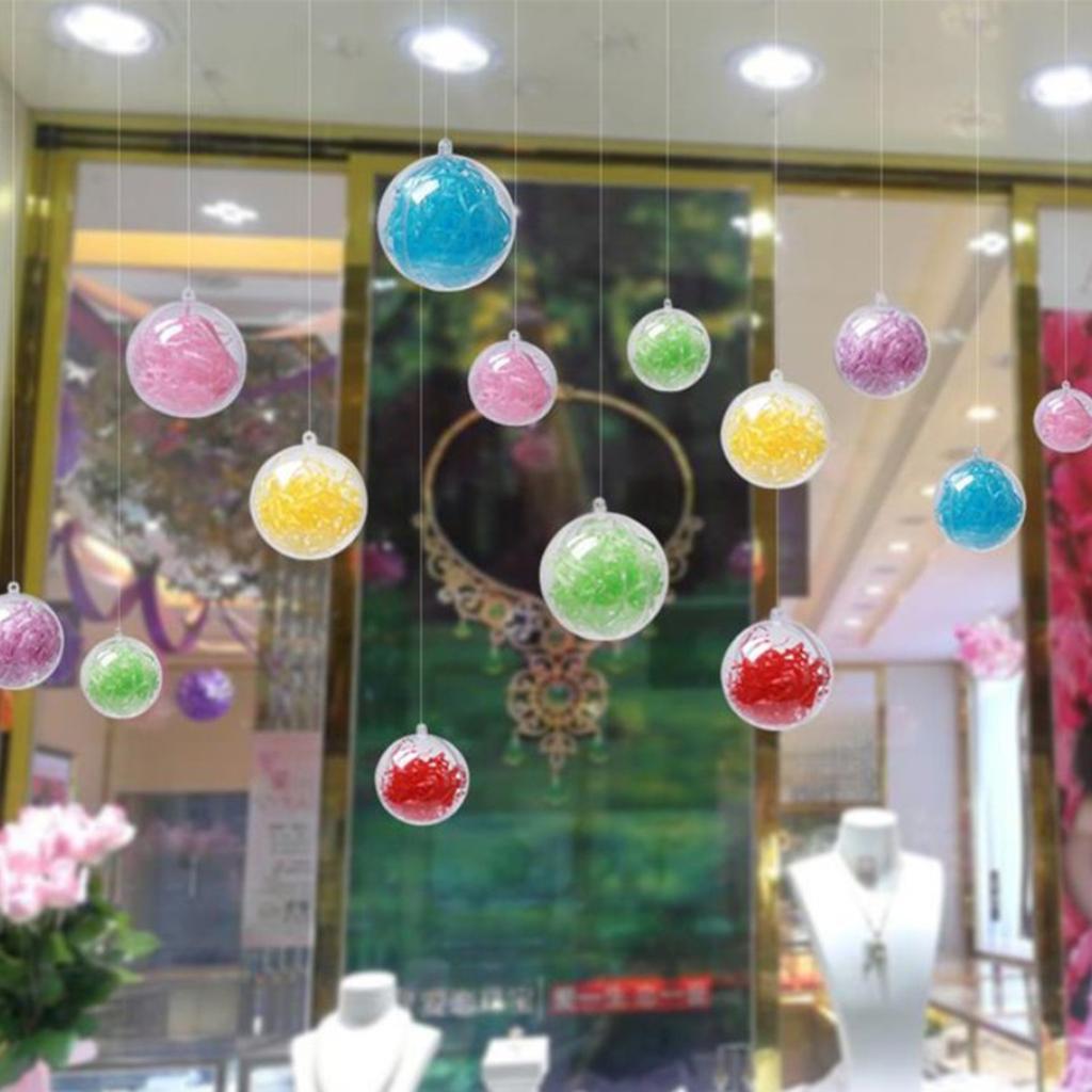 3X Clear Fillable Ball Wedding Favours Candy Filler DIY Tree Hanging 5cm