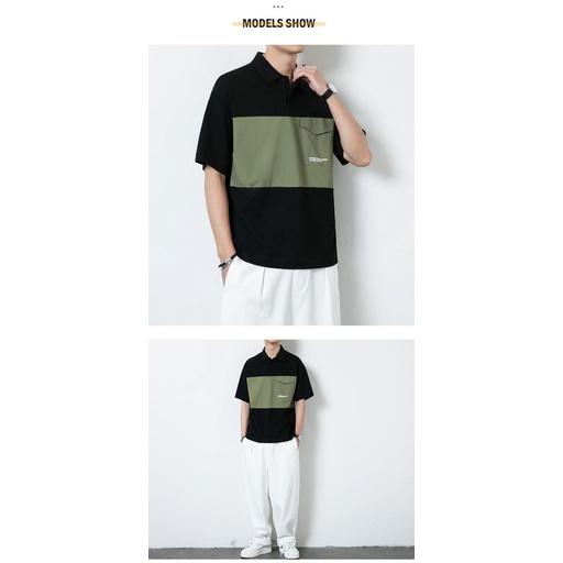 Áo polo unisex chất liệu cá sấu poly cực mát, áo thun nam nữ có cổ form rộng phong cách Hàn Quốc 01