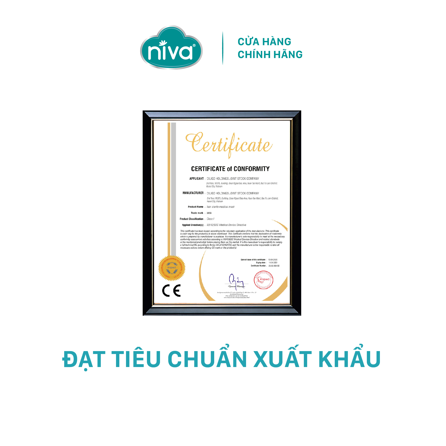 Khẩu Trang Y Tế 4 Lớp Niva Hộp 50 Cái Kháng Khuẩn, Ngăn Khói Bụi, Vi Khuẩn Hàng Chính Hãng Cao Cấp