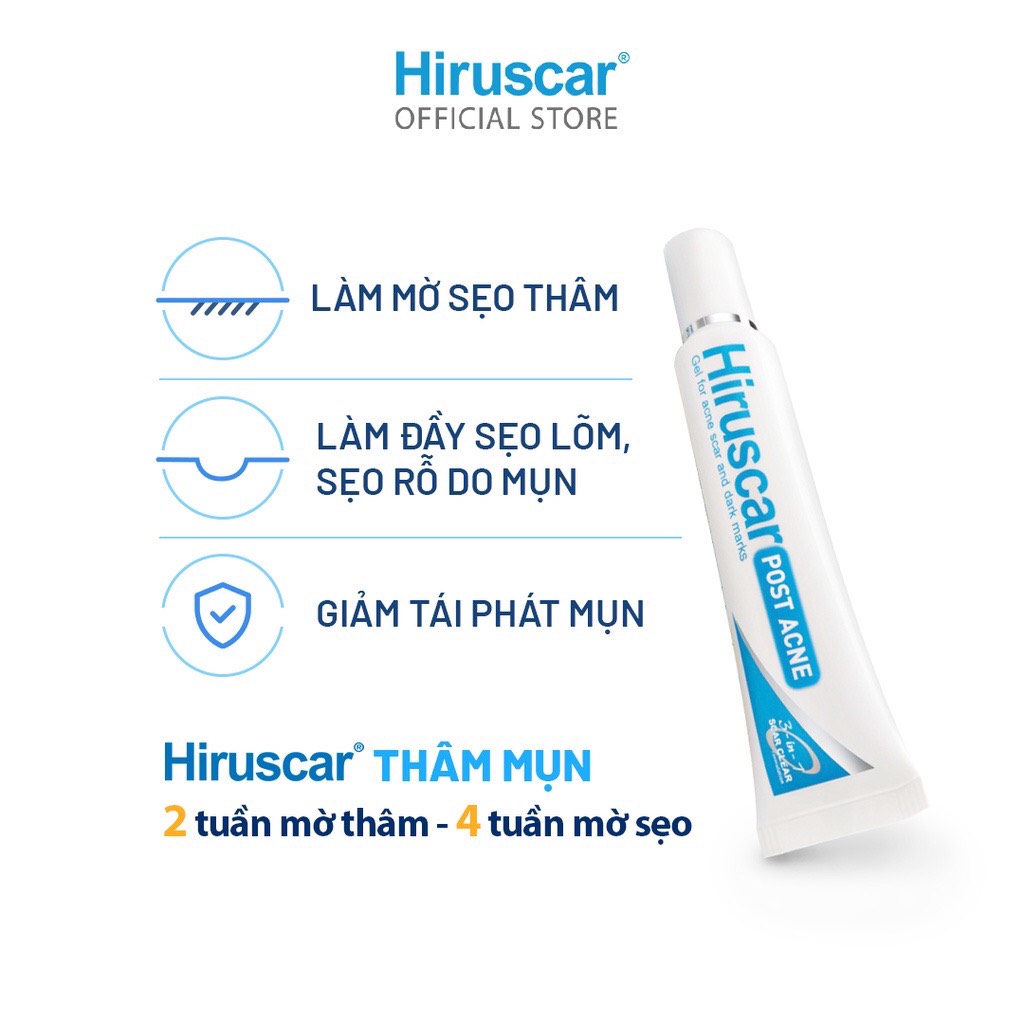 Gel Chăm Sóc Sẹo Mụn Và Mụn Thâm Hiruscar Post Acne 10G