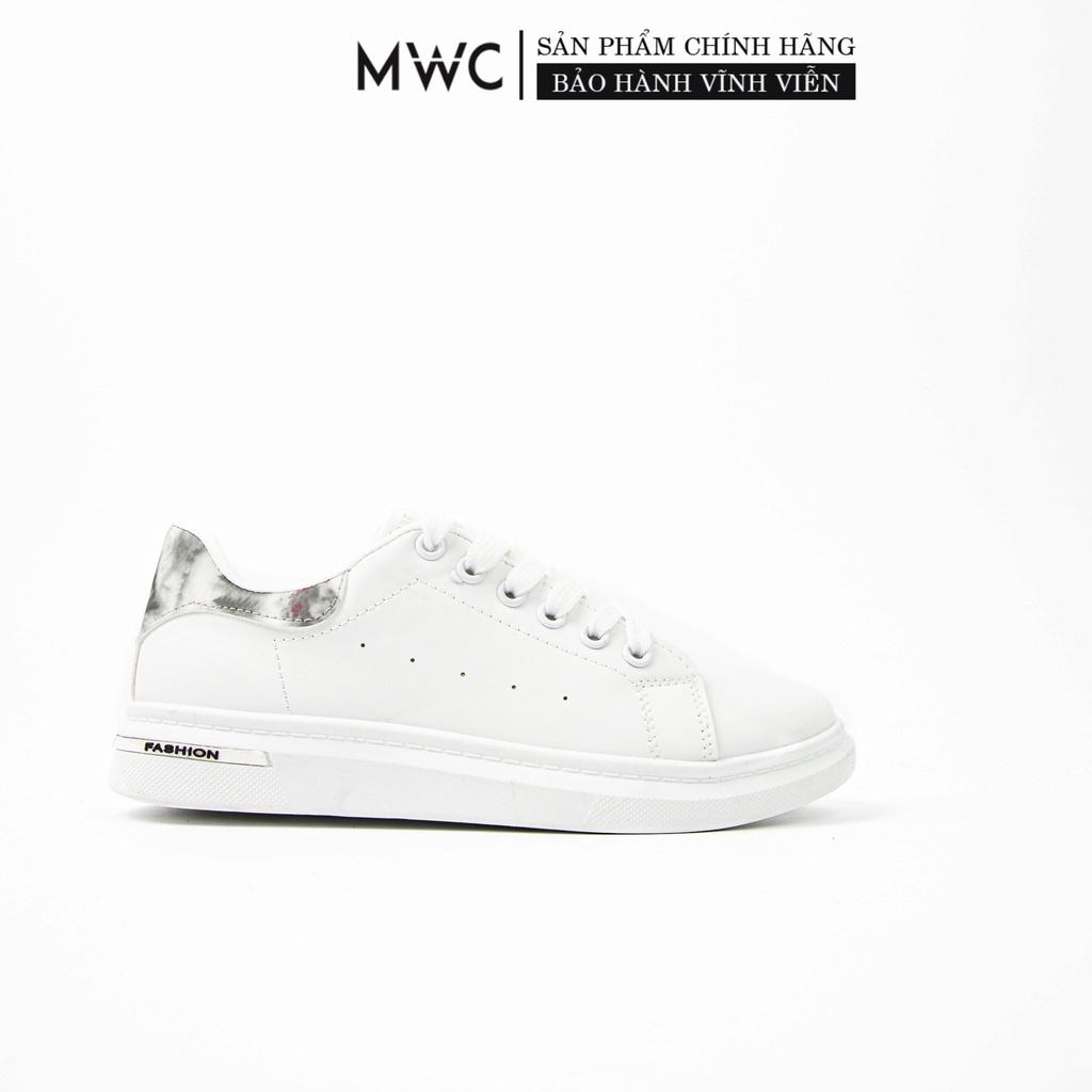 Giày Thể Thao Nữ thời trang MWC giày sneaker đế bằng da trơn basic năng động thời thượng NUTT- 0593