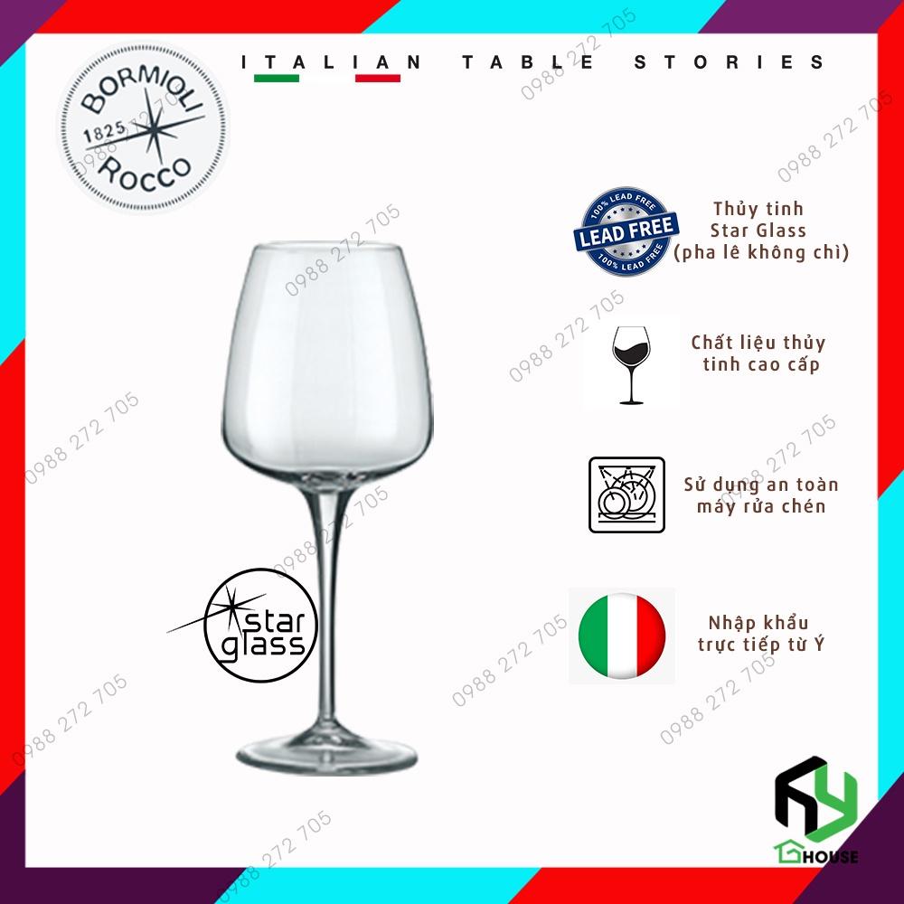 Ly uống rượu vang cao cấp, sâm panh thủy tinh, wine glass Aurum 350ml - Bormioli Rocco