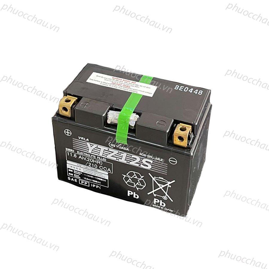 Ắc quy xe moto GS YUASA YTZ12S 12V 11.6AH 210CCA, sản xuất tại Nhật Bản, ắc quy xe Honda Sh300i, sh350i, Suzuki, Yamaha, Benelli, MV Agusta, Triumph