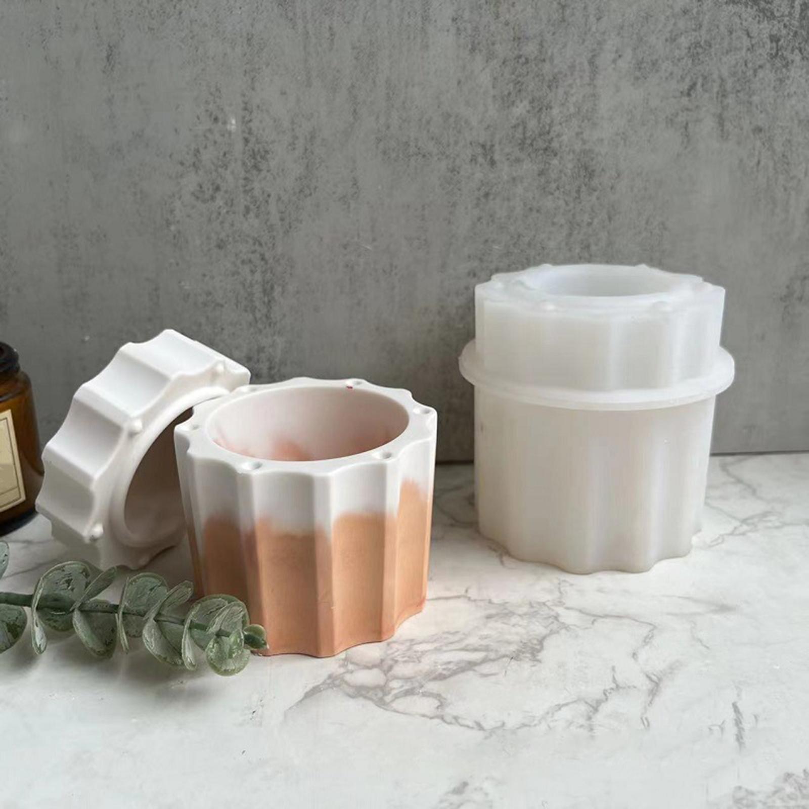 Silicone Jar Casting Model Set, DIY Bottle Storage Accessories, Supplies Decorative Container Epoxy Tools Handcraft for Desktop Art Decor