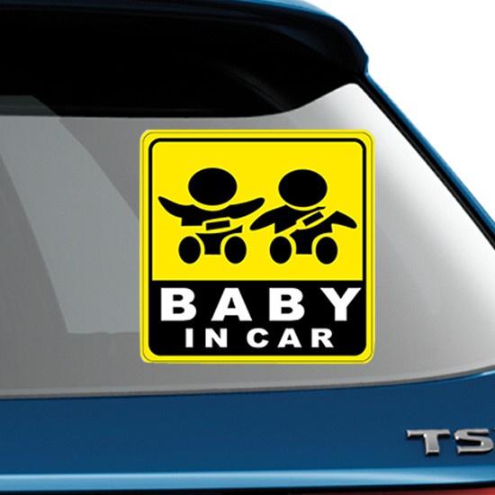 Tem Sticker Baby in car decal phản quang và decal phát sáng