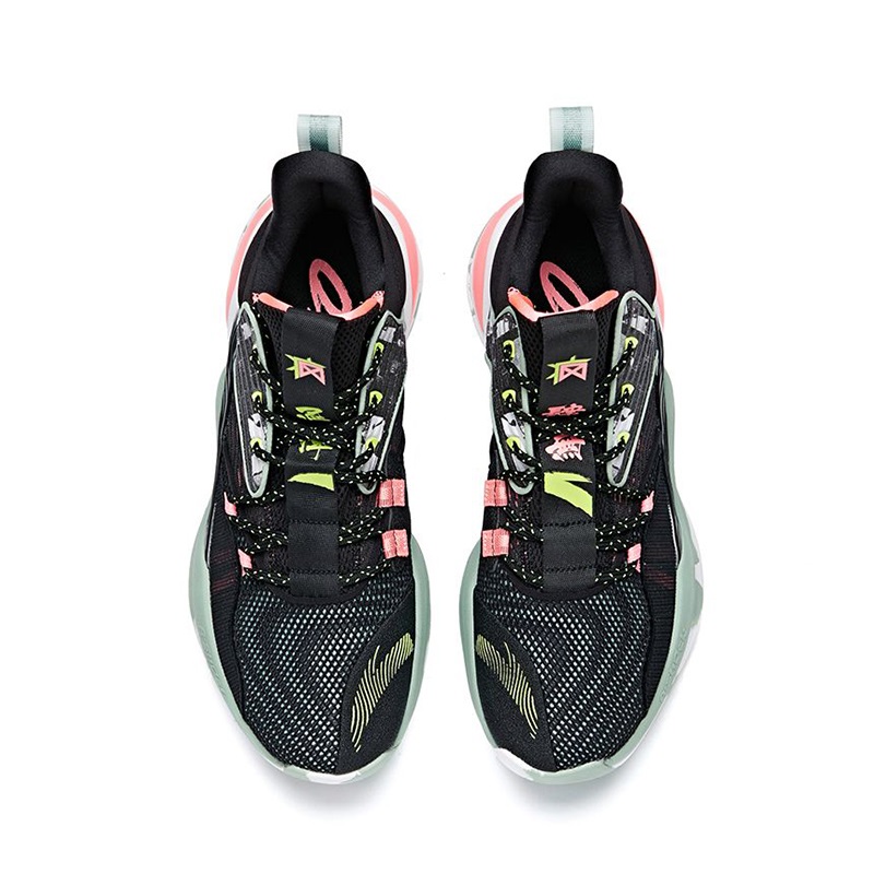 Giày bóng rổ nam Anta SHOCK THE GAME 4.0 Black/Green/Pink 812031105-1