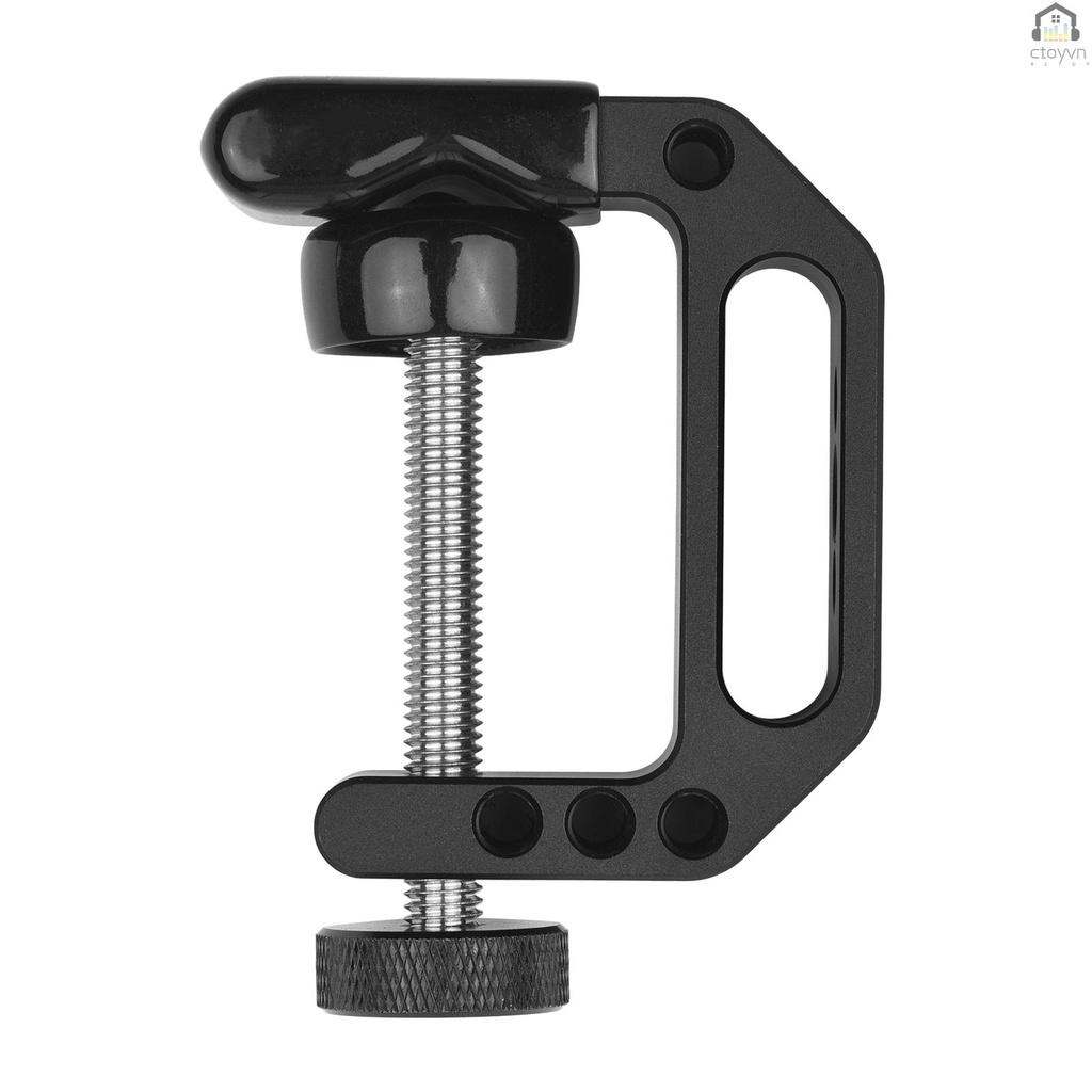 Kẹp chữ C gắn giá đỡ ba chân kèm ốc vít 1/4 Inch & 3/8 Inch thông dụng cho máy ảnh/đèn flash