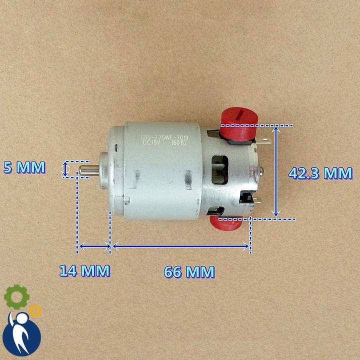 Motor 775 400W Trục Tròn Chổi Than Rời 18000rpm