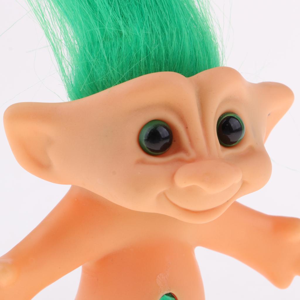 Tinh Tế Khỏa Thân Lucky Troll Doll Mini Action Hình Bộ Sưu Tập đồ Chơi Màu Xanh Lá Cây