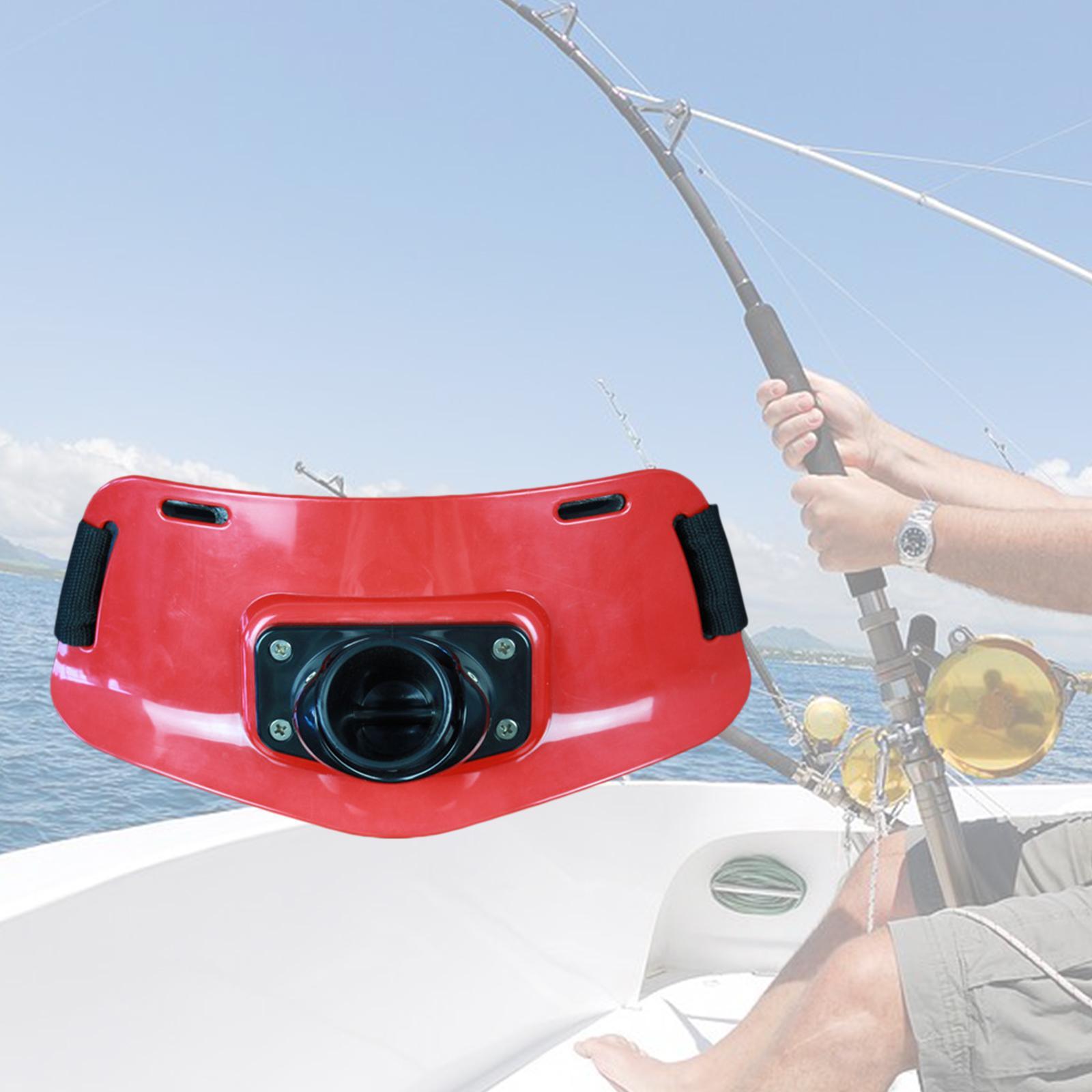 Fishing Waist Rod Holder ABS  Seawater Tackle Padded Red and Black
