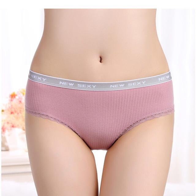 QUẦN COTTON TĂM VIỀN CHỮ SIÊU XINH giao màu ngẫu nhiên