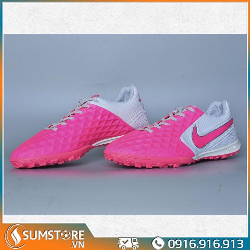 Giày Đá Banh Thể Thao Nam Nữ Tiempo Ruby Hồng - Giày Đá Bóng Cao Cấp 2021