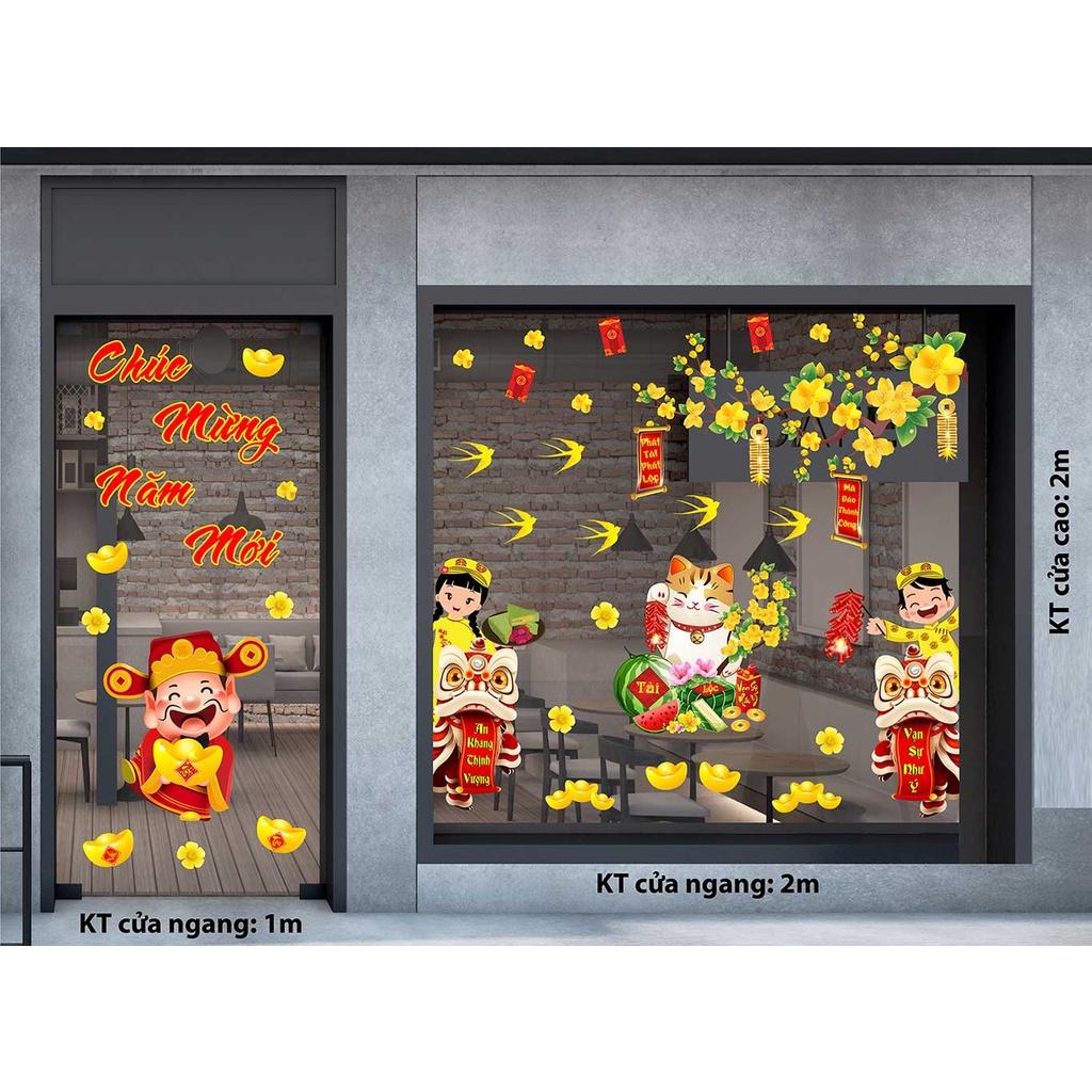 DECAL TRANG TRÍ TẾT 2023 COMBO SỐ 2