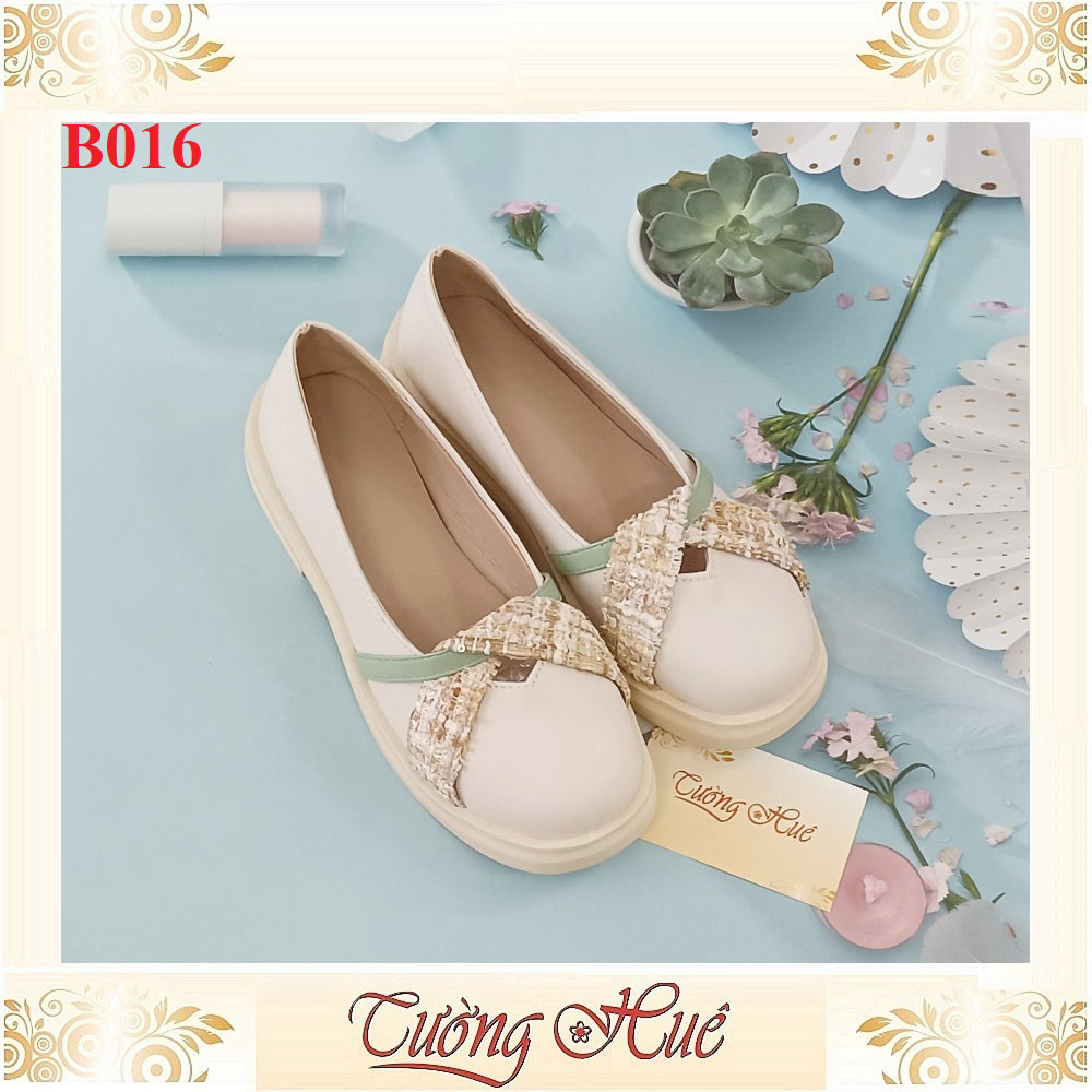 Giày Búp Bê Bít Mũi Nữ Gót Vuông Cao 3CM - Hàng Quảng Châu - B016