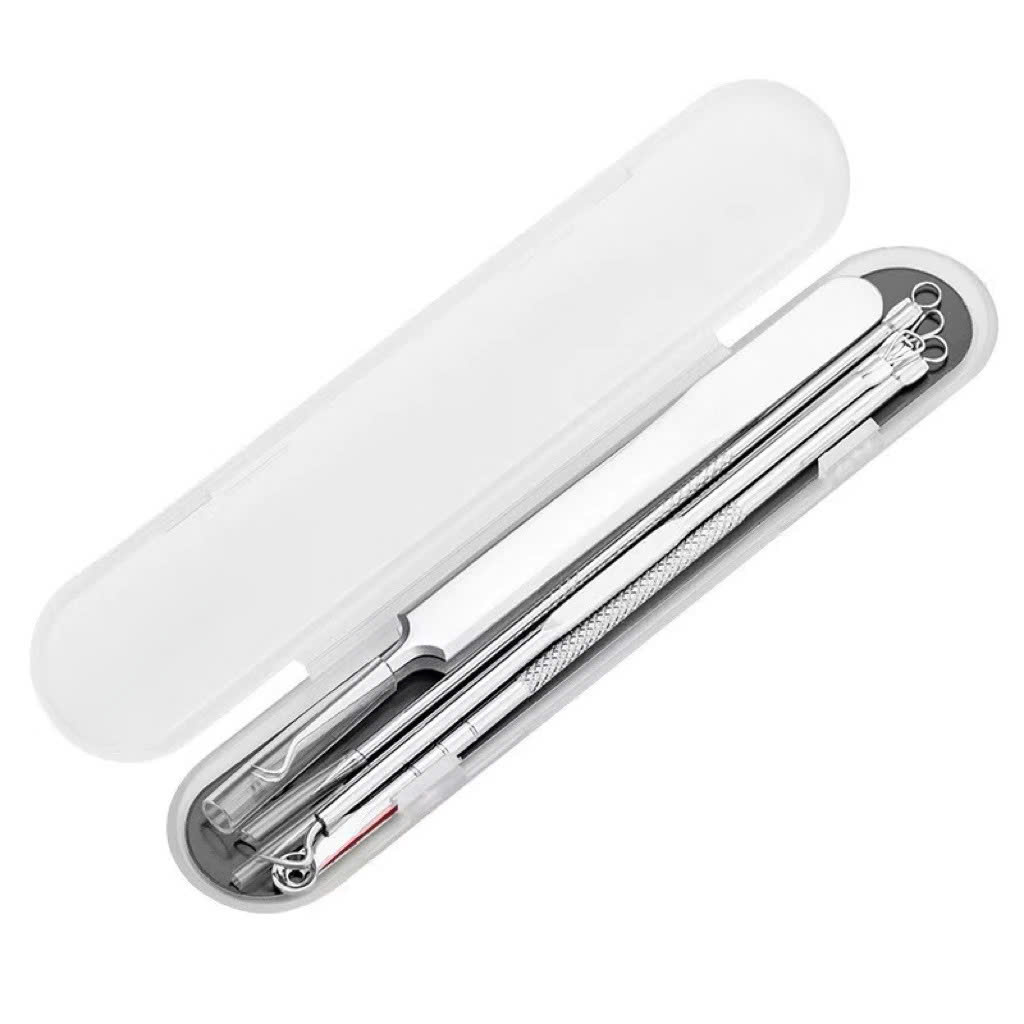 BỘ DỤNG CỤ NẶN MỤN 5 CÂY CÓ HỘP ĐỰNG - Hàng chính hãng