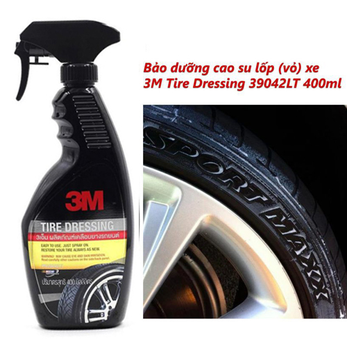 Chai Xịt Bảo Dưỡng Lốp Xe Ô Tô 3M 39042 LT 3M Tire Dressing (400ml)