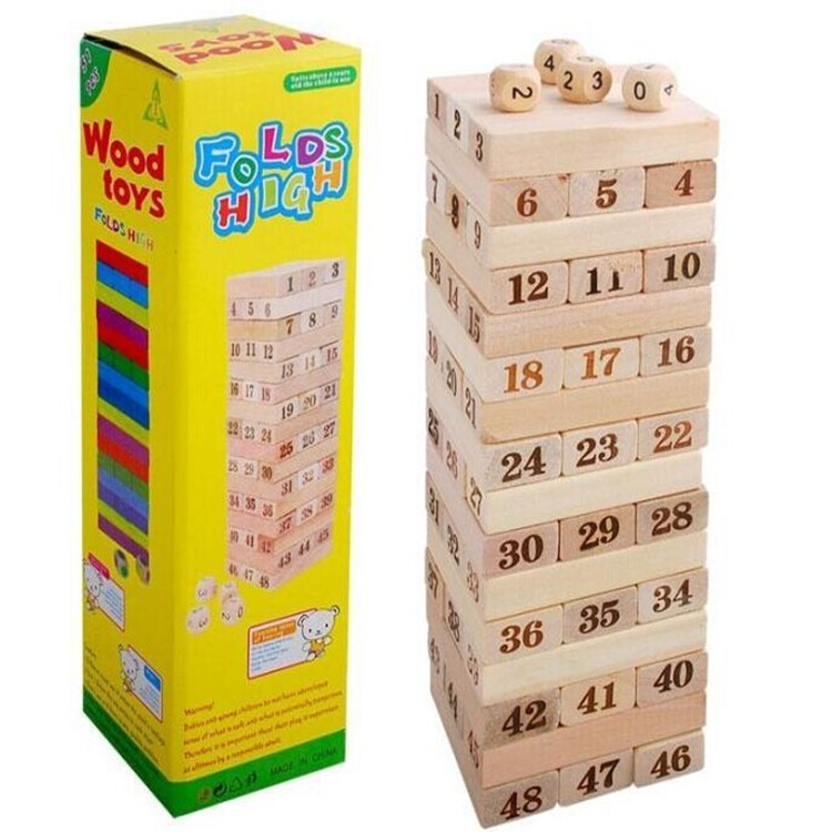 Đồ chơi rút gỗ 48 thanh size lớn - DOMINO cho bé