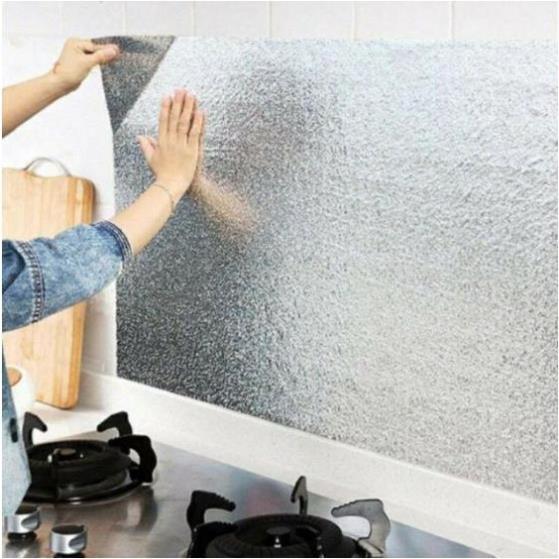 Cuộn Giấy Bạc Dán Bếp Chống Thấm, Chống Cháy (3x0.6m)