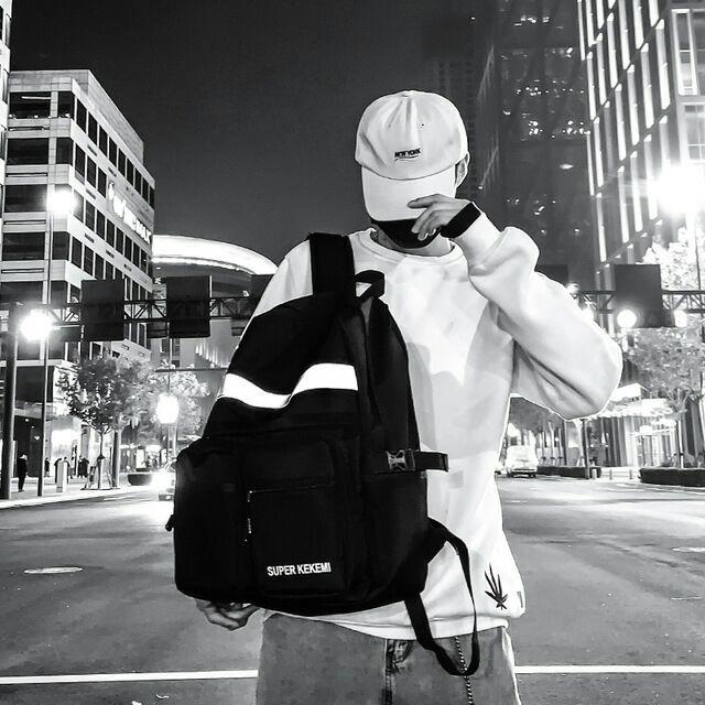 Balo nam cá tính balo vải dù form rộng