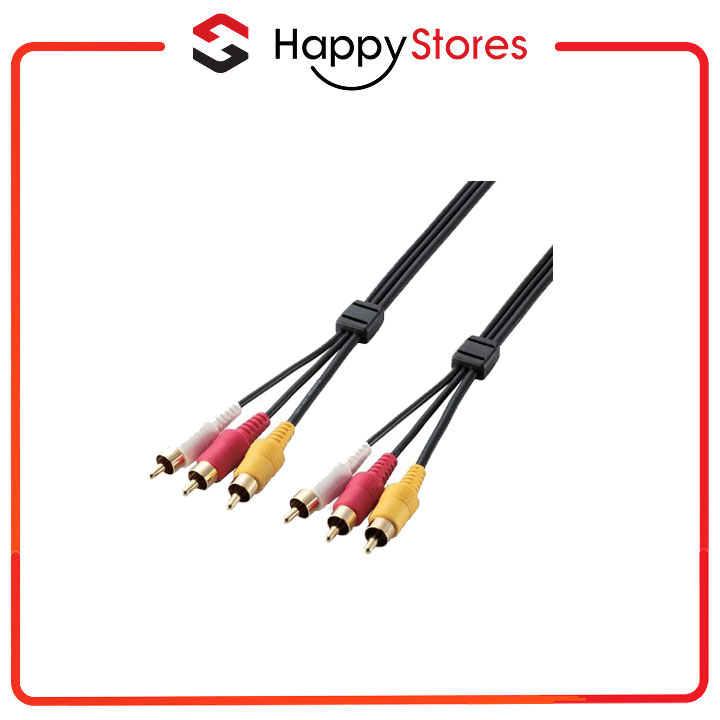 Cáp AV RCA - RCA 3.0m ELECOM AV-WRY3 - Hàng Chính Hãng