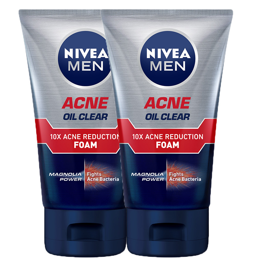 Bộ 2 Sửa Rửa Mặt Nam Nivea Ngăn Mụn Tối Ưu (100g*2)