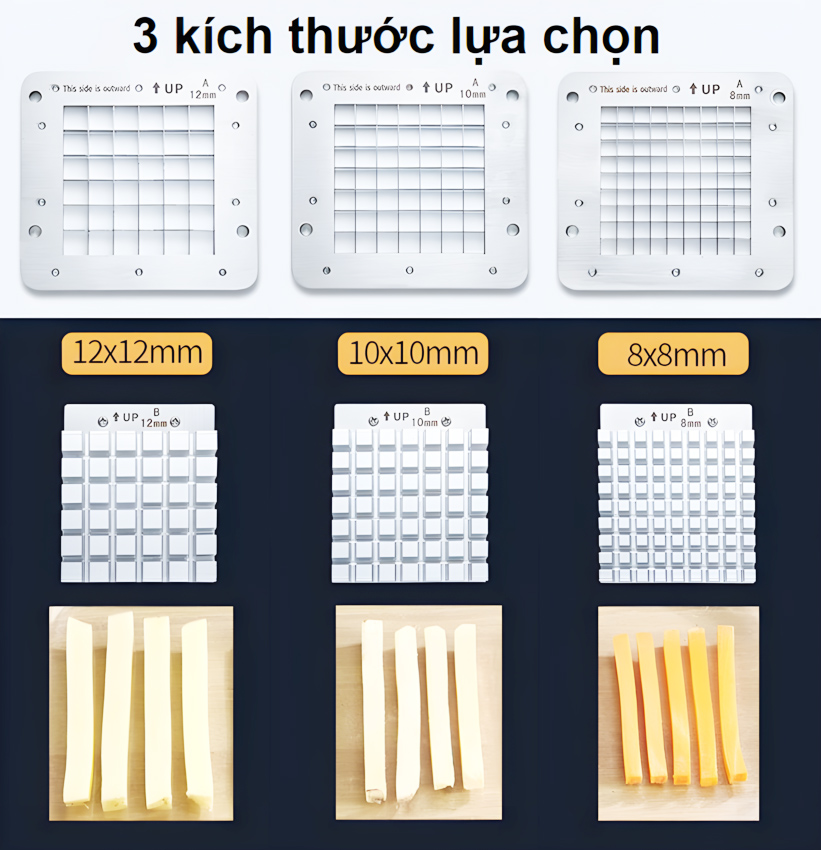 Máy cắt khoai tây, khoai lang và các loại củ kiểu Pháp - Chuyên nghiệp. Thương hiệu Mỹ cao cấp Septree - T1000. HÀNG CHÍNH HÃNG