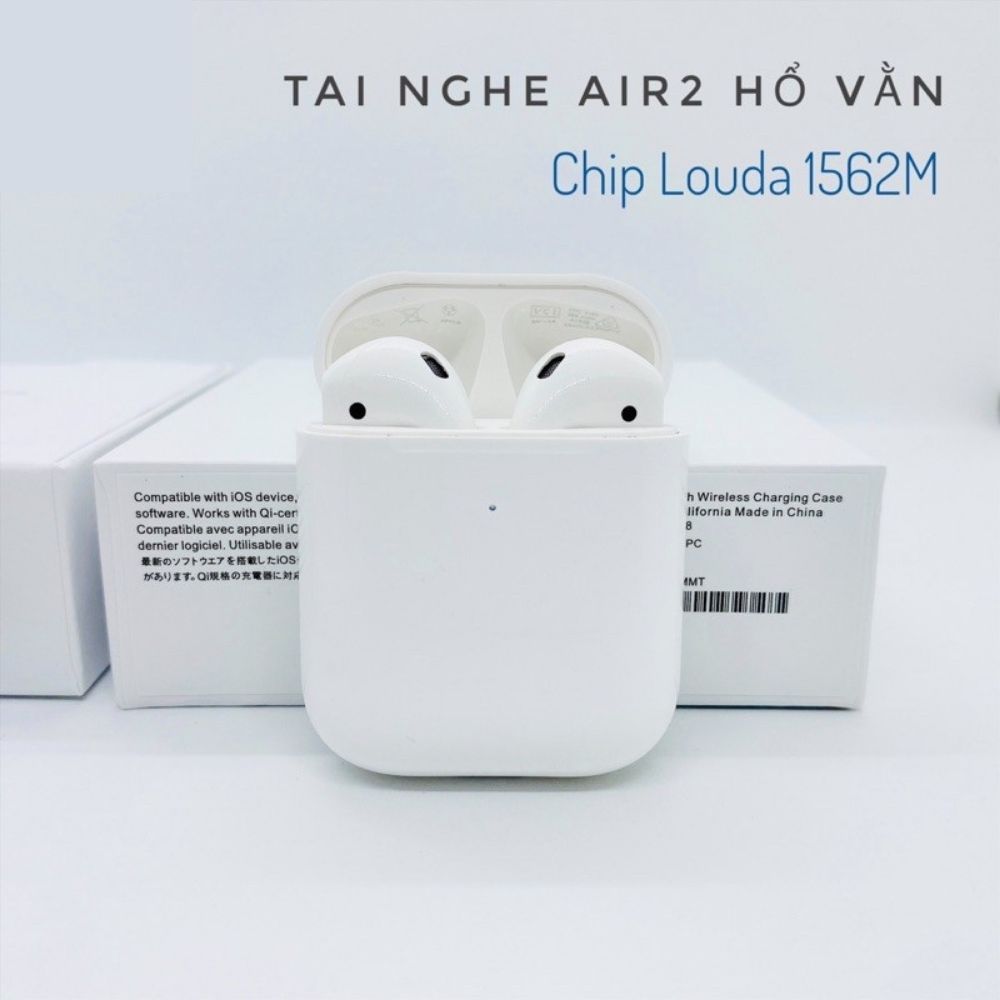 Tai Nghe Bluetooth Không Dây LANITH Airpods 2 Hổ Vằn - TAI01562W - Tai Nghe Nhét Tai Chíp Louda 1562M - Âm Thanh Chất Lượng Vượt Trội - Đầy Đủ Các Tính Năng Đổi Tên, Định Vị, Cảm Ứng - Hàng Nhập Khẩu