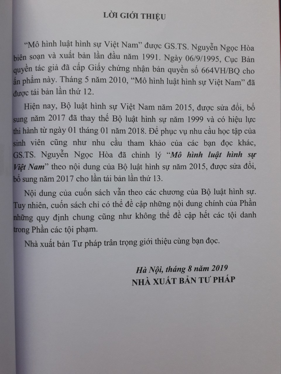 Mô Hình Luật Hình Sự Việt Nam