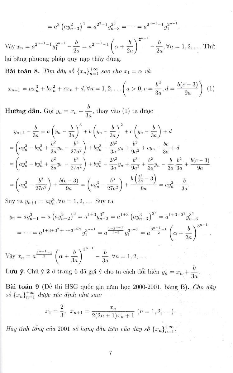 Bồi Dưỡng Học Sinh Giỏi - Chuyên Khảo Dãy Số