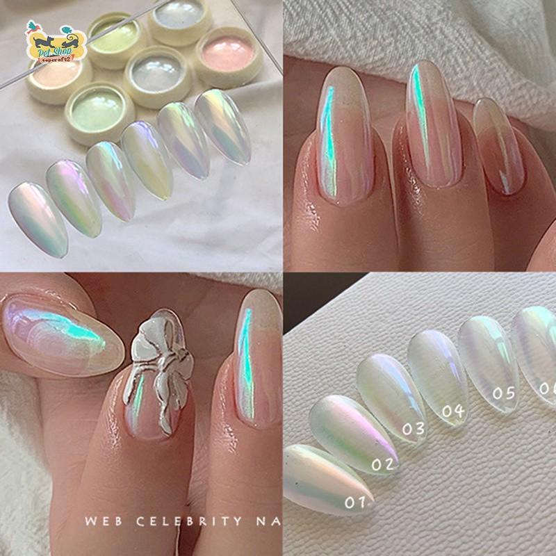 Bột ngọc trai nail 6 màu