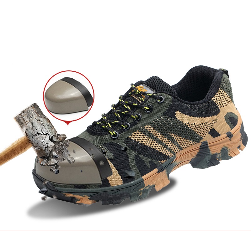 Giày Bảo Hộ Lao Động BHG12 Chống Đính Kiểu Dáng Thể Thao-Phù Hợp Leo Núi- Công Trình-Công Trường Màu xanh