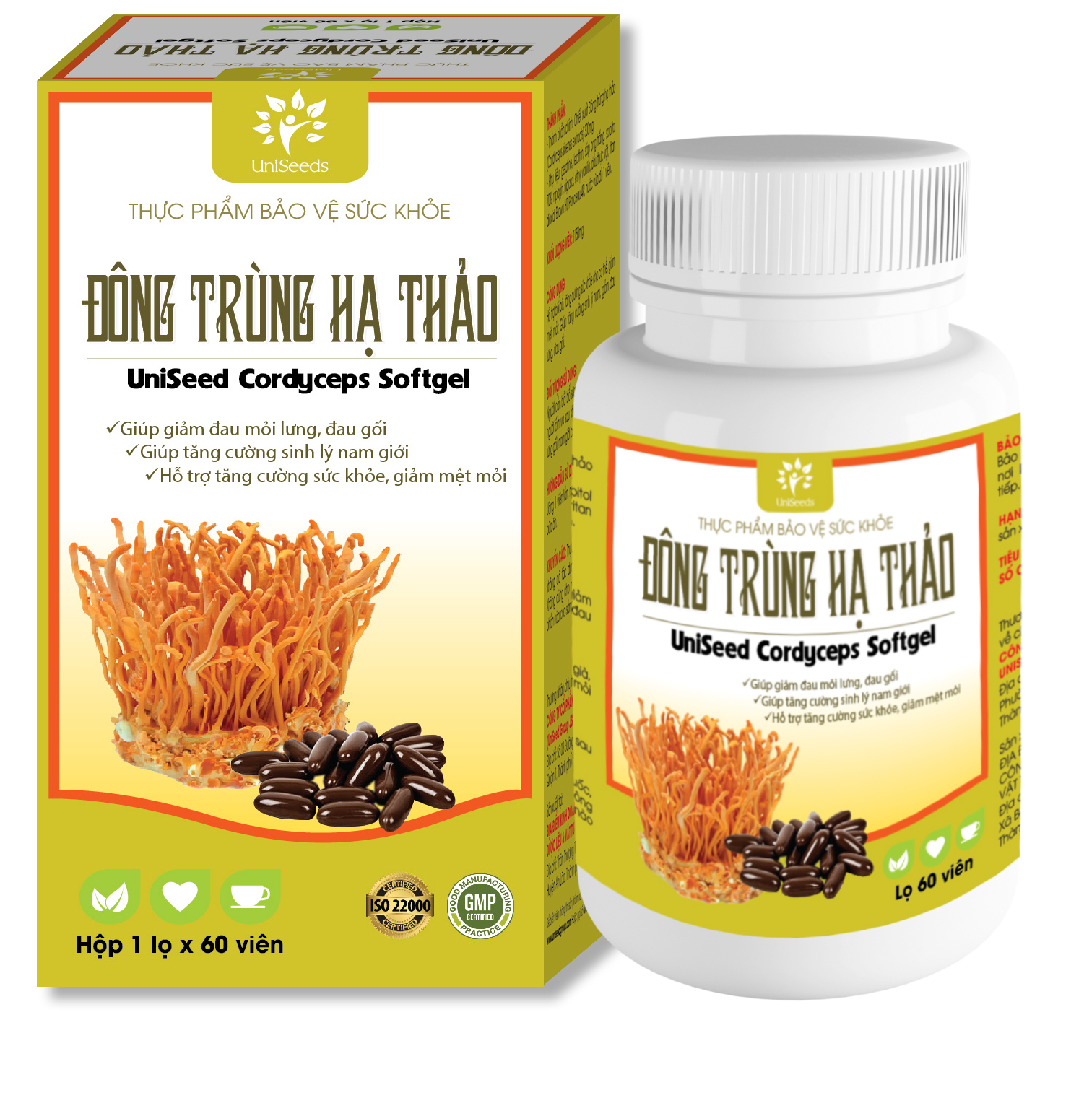 Viên nang Đông trùng Hạ thảo - UniSeed Cordyceps Softgel