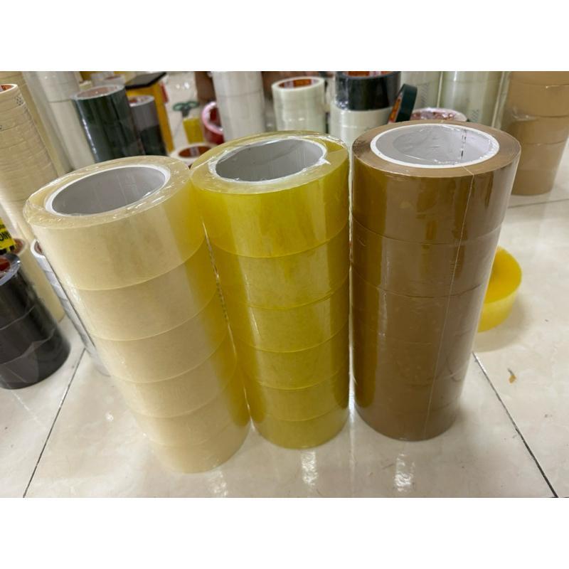 Băng Keo Siêu Dai 100 Yard 48mm Trắng Trong Vàng Chanh Đục 1.8kg/ Cây 6 Cuộn