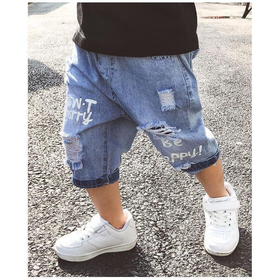 Quần Ngố Cho Bé Trai Bé Gái Hàn Quốc Short Jean Trẻ Em từ 14-30Kg