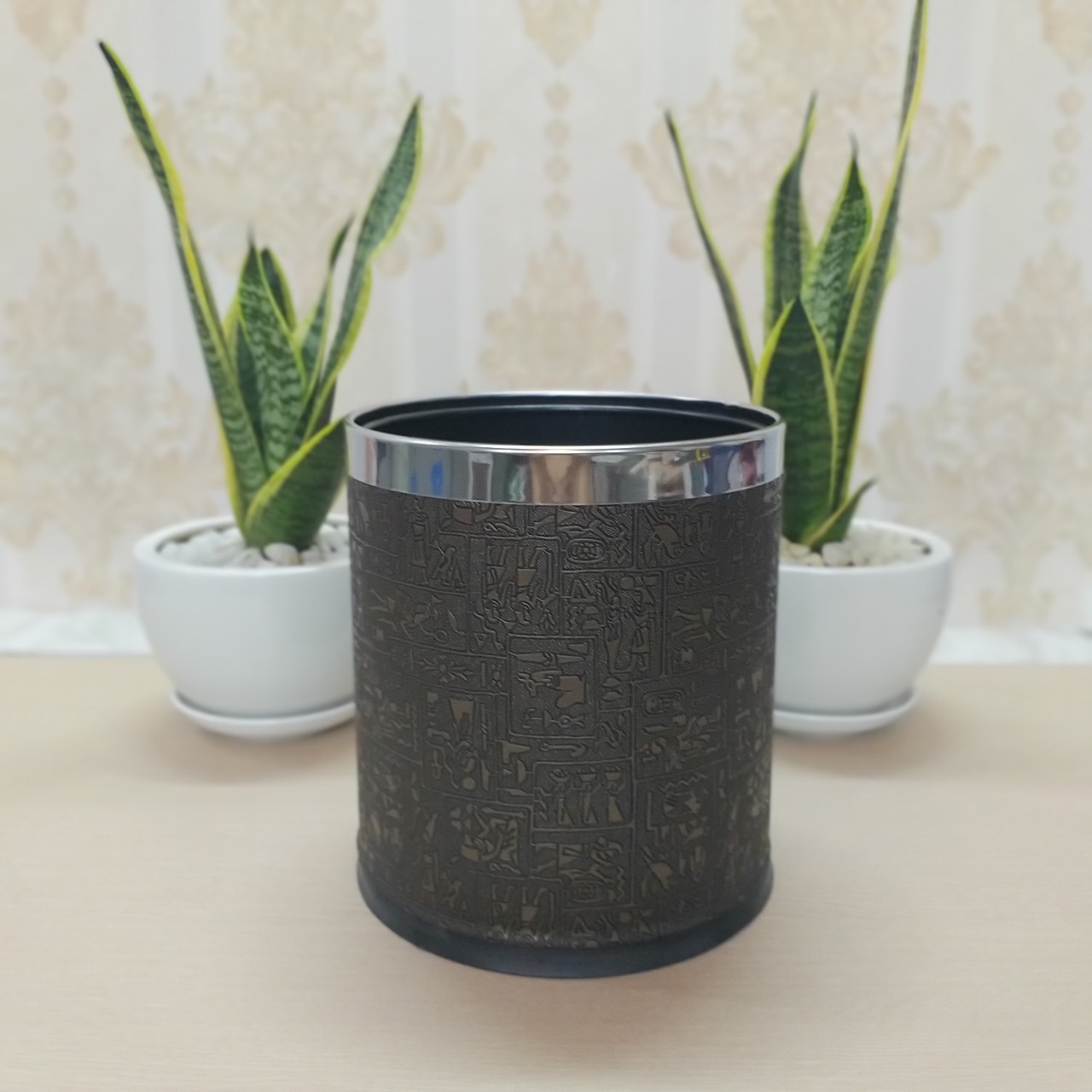 Thùng rác 2 lớp mẫu hoa văn Yamada Japan