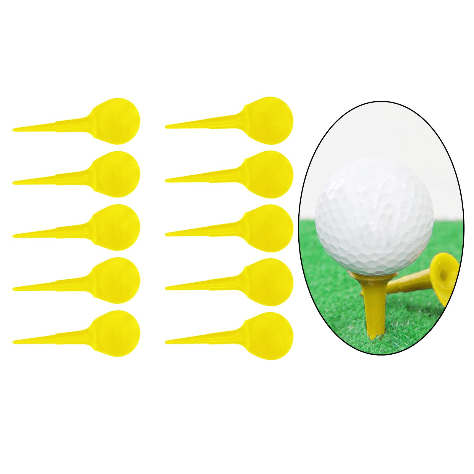 Pack of 10 Golf Tees Professional Plastic Golf Tees, Golfing Tees Yellow Color Golf Tees Replacements