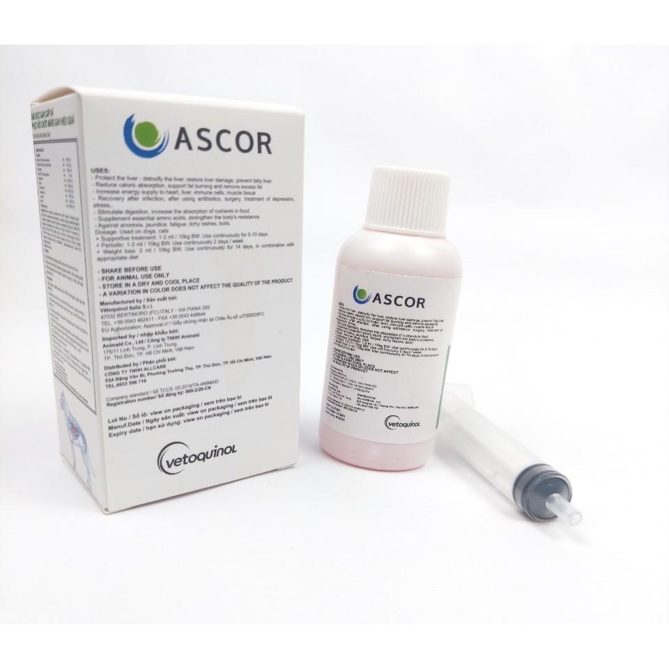 CHAI GIẢI ĐỘC GAN CẤP VÀ PHỤC HỒI CHỨC NĂNG GAN HIỆU QUẢ CHO CHÓ MÈO PET THÚ CƯNG AscoreQuil Chai 50ml Xuất xứ Italy